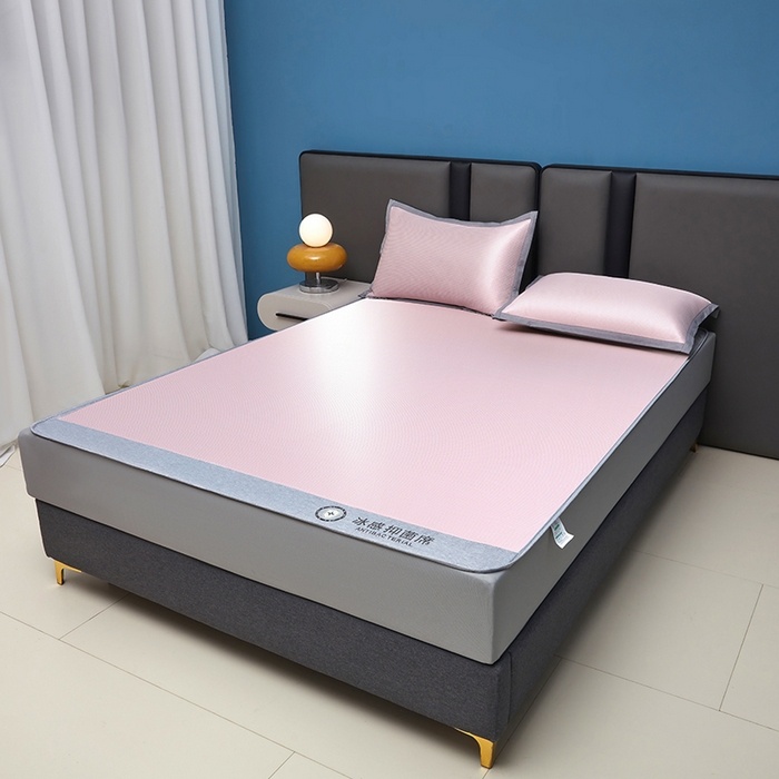 91家纺网 家纺一手货源 找家纺 可恩欣 2026新款冰感凉风席 床笠-冰感乐粉