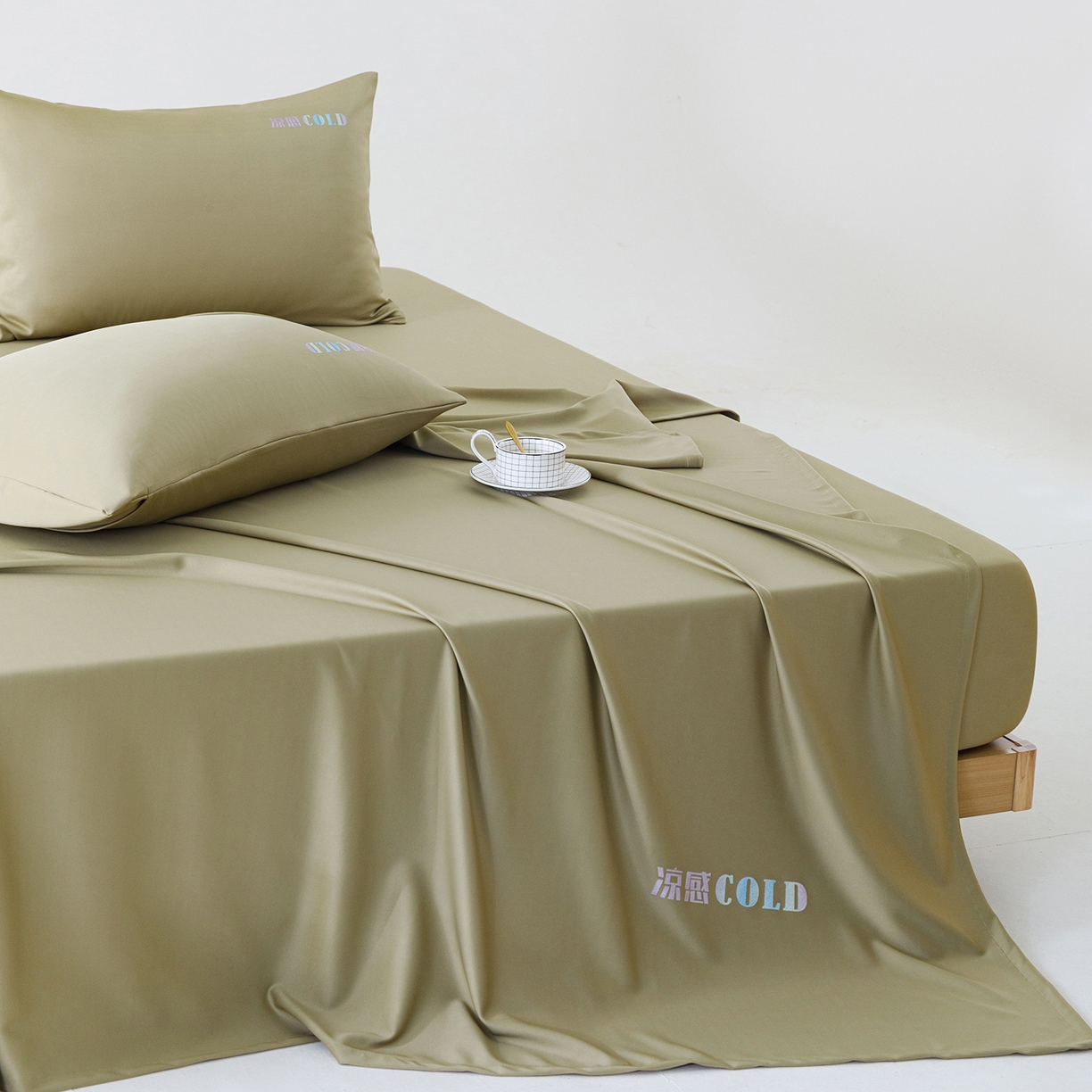 91家纺网 家纺一手货源 找家纺 悦然毛巾被 2026新款锦氨冷感毯300克加厚盖毯床笠夏被空调凉感夏凉被空调被 素凉清感豆绿