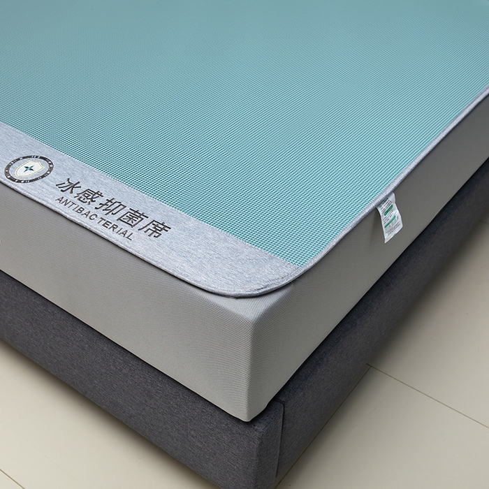 91家纺网 家纺一手货源 找家纺 可恩欣 2026新款冰感凉风席 床笠-冰感水绿