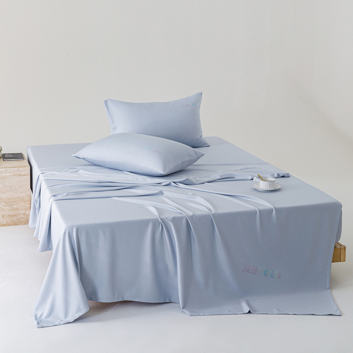 91家纺网 家纺一手货源 找家纺 悦然毛巾被 2026新款锦氨冷感毯300克加厚盖毯床笠夏被空调凉感夏凉被空调被 素凉清感天蓝