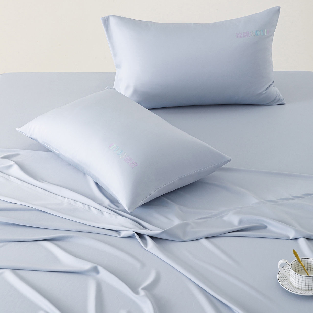 91家纺网 家纺一手货源 找家纺 悦然毛巾被 2026新款锦氨冷感毯300克加厚盖毯床笠夏被空调凉感夏凉被空调被 素凉清感天蓝