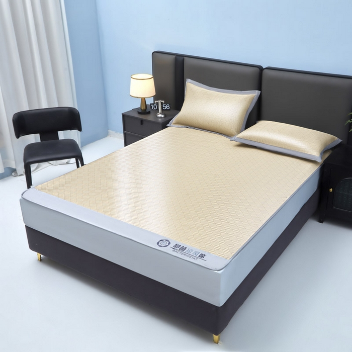 91家纺网 家纺一手货源 找家纺 可恩欣 2026新款冰感凉风席 床笠-凉风金