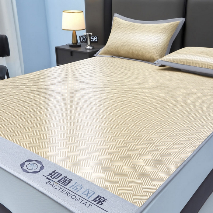 91家纺网 家纺一手货源 找家纺 可恩欣 2026新款冰感凉风席 床笠-凉风金