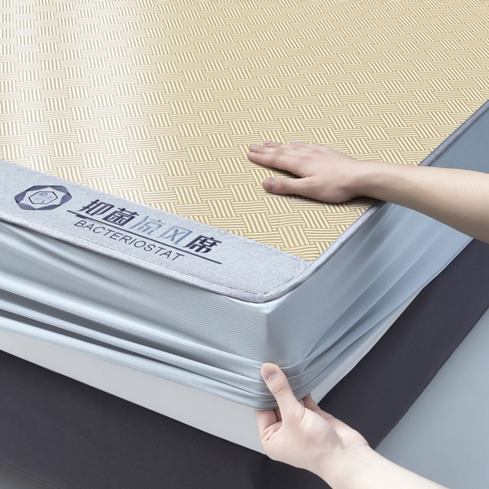 91家纺网 家纺一手货源 找家纺 可恩欣 2026新款冰感凉风席 床笠-凉风金