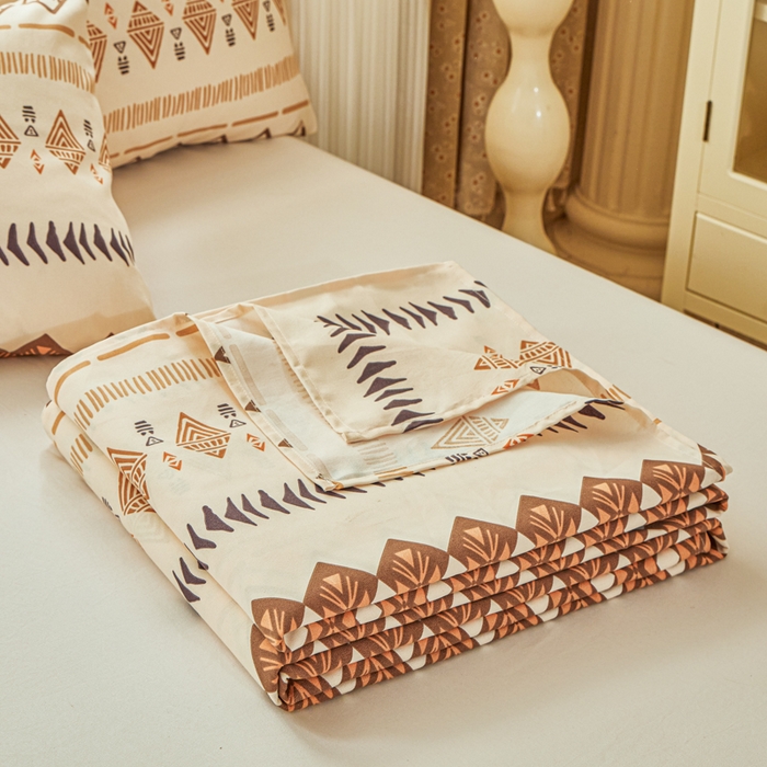 91家纺网 家纺一手货源 找家纺 （总）爱彼家纺 2026新款原棉老粗布透气印花床单单件热门摩洛小狗热门新升级-细沙老粗布