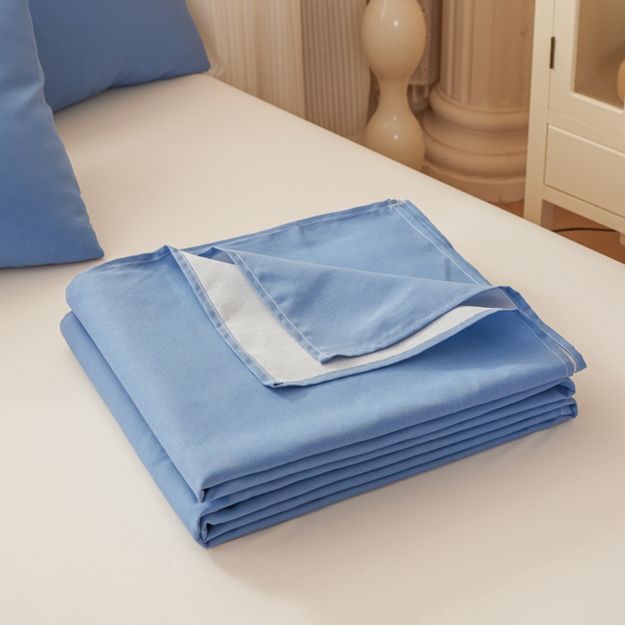 91家纺网 家纺一手货源 找家纺 爱彼家纺 2026新款原棉老粗布透气印花床单单件热门摩洛小狗热门新升级-细沙老粗布 新海洋蓝