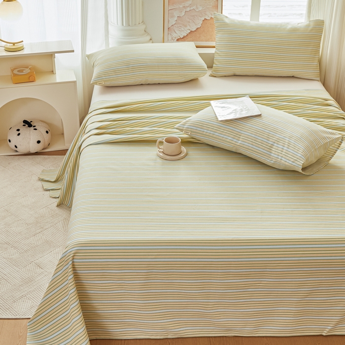 91家纺网 家纺一手货源 找家纺 爱彼家纺 2026新款原棉老粗布透气印花床单单件热门摩洛小狗热门新升级-细沙老粗布 新北望