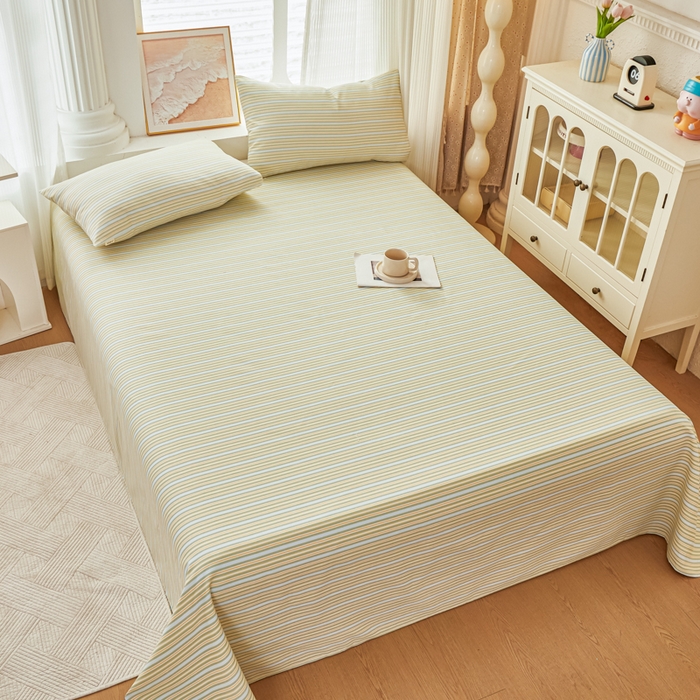 91家纺网 家纺一手货源 找家纺 爱彼家纺 2026新款原棉老粗布透气印花床单单件热门摩洛小狗热门新升级-细沙老粗布 新北望