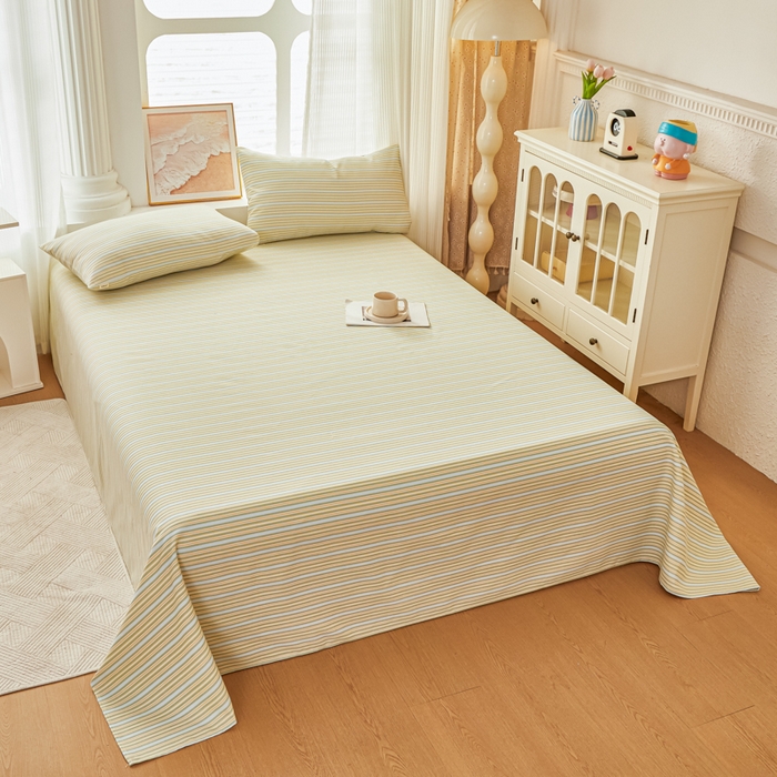 91家纺网 家纺一手货源 找家纺 爱彼家纺 2026新款原棉老粗布透气印花床单单件热门摩洛小狗热门新升级-细沙老粗布 新北望