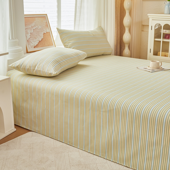 91家纺网 家纺一手货源 找家纺 爱彼家纺 2026新款原棉老粗布透气印花床单单件热门摩洛小狗热门新升级-细沙老粗布 新北望