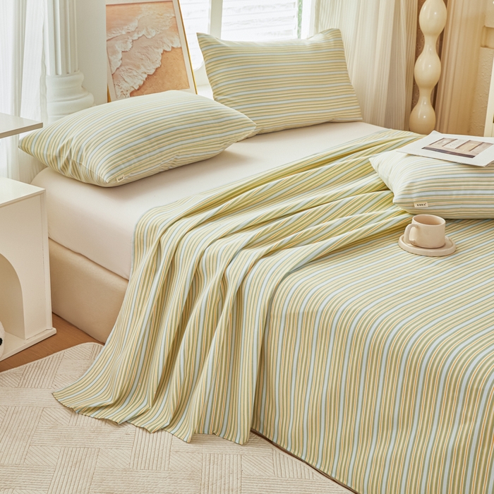 91家纺网 家纺一手货源 找家纺 爱彼家纺 2026新款原棉老粗布透气印花床单单件热门摩洛小狗热门新升级-细沙老粗布 新北望