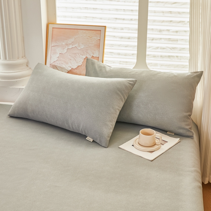 91家纺网 家纺一手货源 找家纺 爱彼家纺 2026新款原棉老粗布透气印花床单单件热门摩洛小狗热门新升级-细沙老粗布 新奇妙空间灰