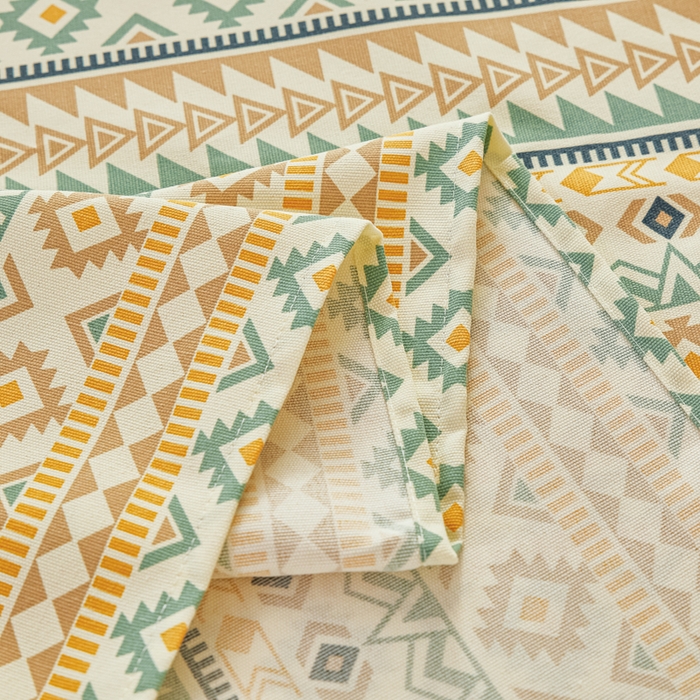 91家纺网 家纺一手货源 找家纺 爱彼家纺 2026新款原棉老粗布透气印花床单单件热门摩洛小狗热门新升级-细沙老粗布 波西米亚