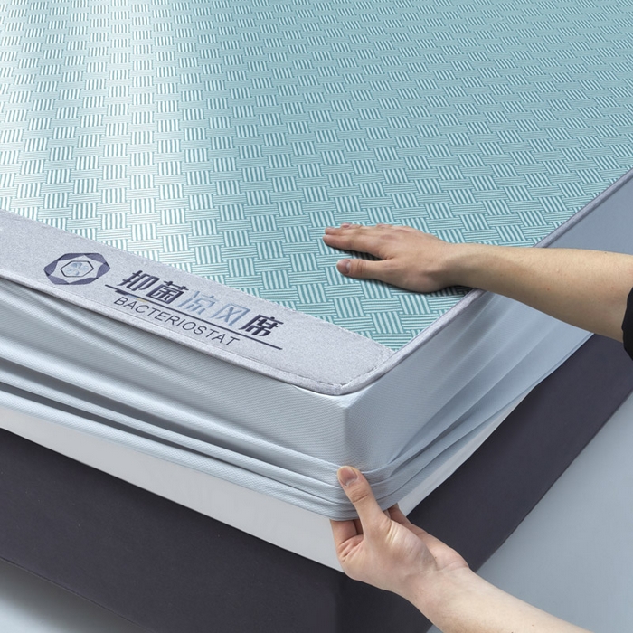 91家纺网 家纺一手货源 找家纺 可恩欣 2026新款冰感凉风席 床笠-凉风绿