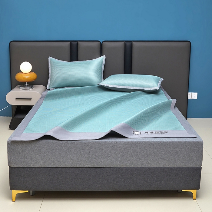 91家纺网 家纺一手货源 找家纺 可恩欣 2026新款冰感凉风席 床席-冰感水绿