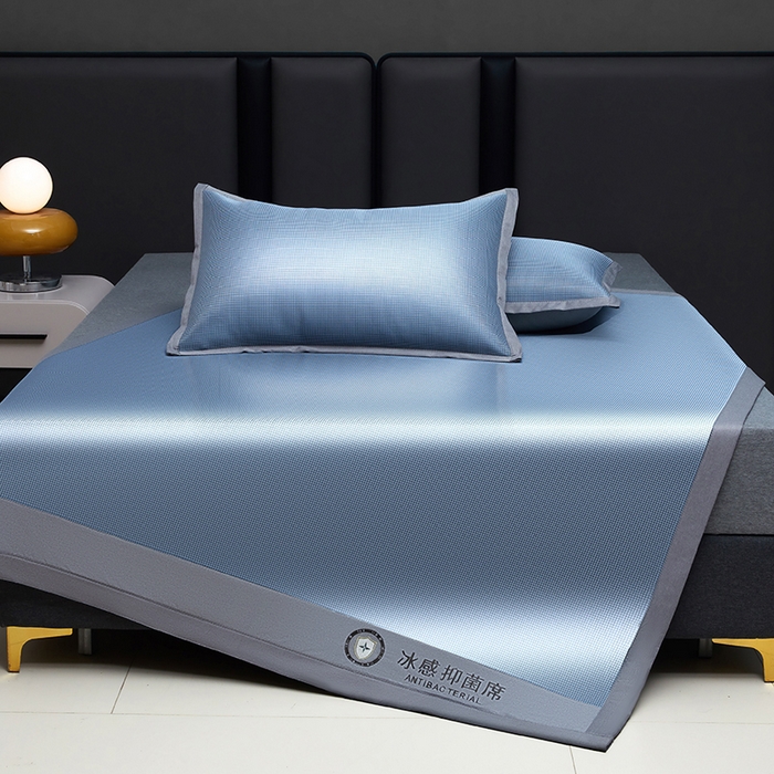 91家纺网 家纺一手货源 找家纺 可恩欣 2026新款冰感凉风席 床席-冰感夏蓝