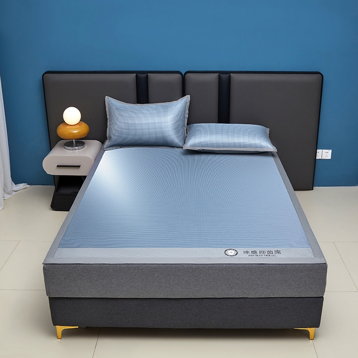 91家纺网 家纺一手货源 找家纺 可恩欣 2026新款冰感凉风席 床席-冰感夏蓝