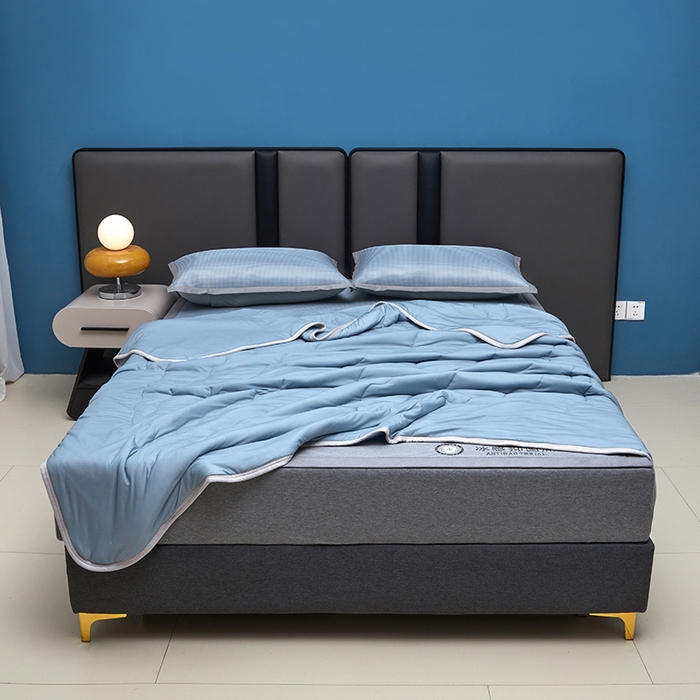 91家纺网 家纺一手货源 找家纺 可恩欣 2026新款冰感凉风席 床席-冰感夏蓝