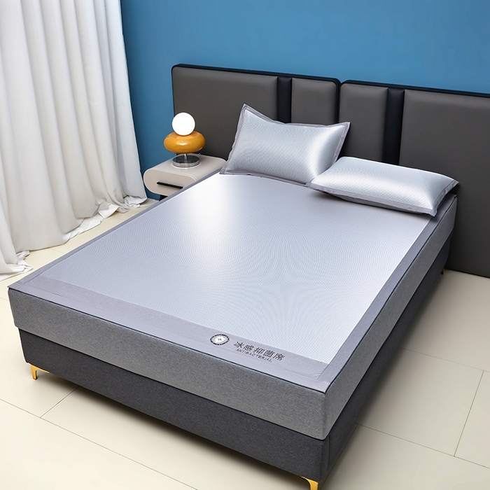 91家纺网 家纺一手货源 找家纺 可恩欣 2026新款冰感凉风席 床席-冰感银灰