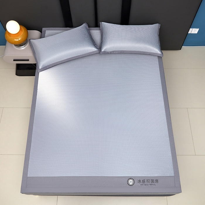 91家纺网 家纺一手货源 找家纺 可恩欣 2026新款冰感凉风席 床席-冰感银灰