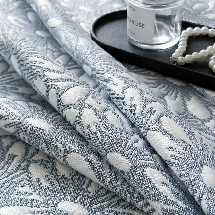 91家纺网 家纺一手货源 找家纺 卡罗兰 2026新款床盖凉席凉感豆豆凉席花边床盖冰豆豆凉席单件三件套-繁花系列 繁花-藏蓝