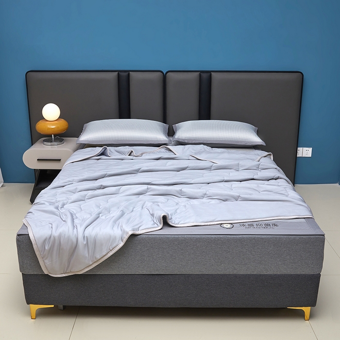 91家纺网 家纺一手货源 找家纺 可恩欣 2026新款冰感凉风席 床席-冰感银灰