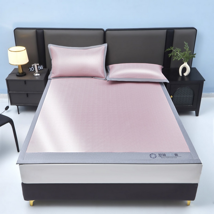 91家纺网 家纺一手货源 找家纺 可恩欣 2026新款冰感凉风席 床席-凉风粉