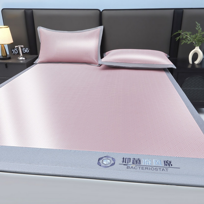 91家纺网 家纺一手货源 找家纺 可恩欣 2026新款冰感凉风席 床席-凉风粉