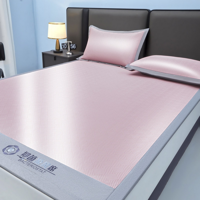 91家纺网 家纺一手货源 找家纺 可恩欣 2026新款冰感凉风席 床席-凉风粉