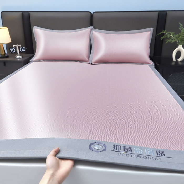 91家纺网 家纺一手货源 找家纺 可恩欣 2026新款冰感凉风席 床席-凉风粉