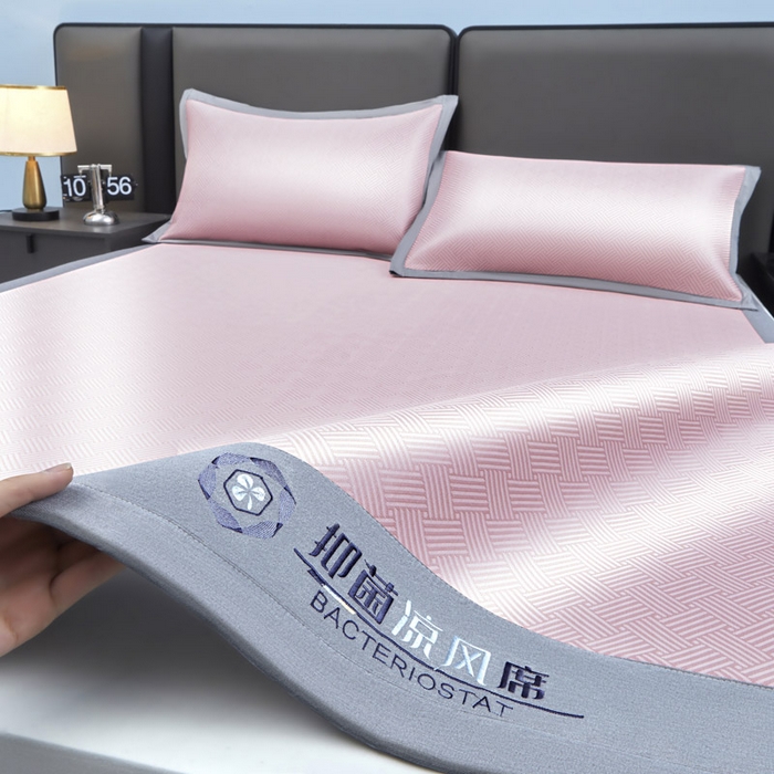 91家纺网 家纺一手货源 找家纺 可恩欣 2026新款冰感凉风席 床席-凉风粉