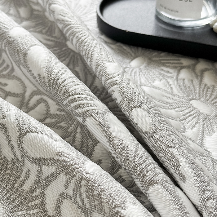 91家纺网 家纺一手货源 找家纺 卡罗兰 2026新款床盖凉席凉感豆豆凉席花边床盖冰豆豆凉席单件三件套-繁花系列 繁花-浅灰