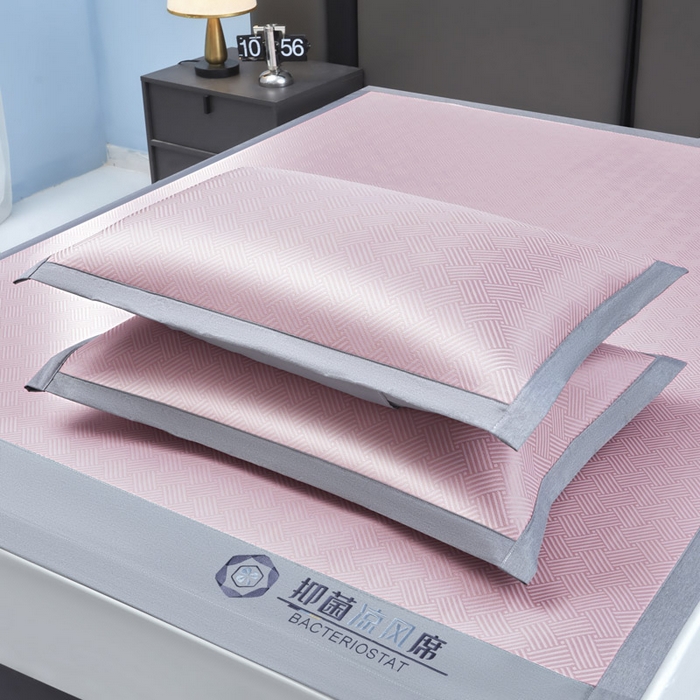 91家纺网 家纺一手货源 找家纺 可恩欣 2026新款冰感凉风席 床席-凉风粉