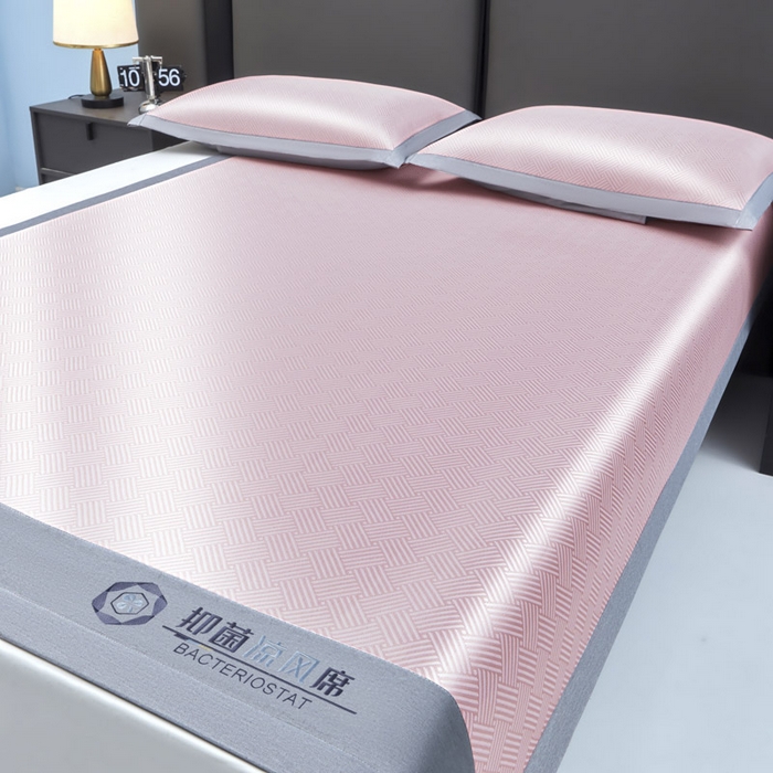 91家纺网 家纺一手货源 找家纺 可恩欣 2026新款冰感凉风席 床席-凉风粉