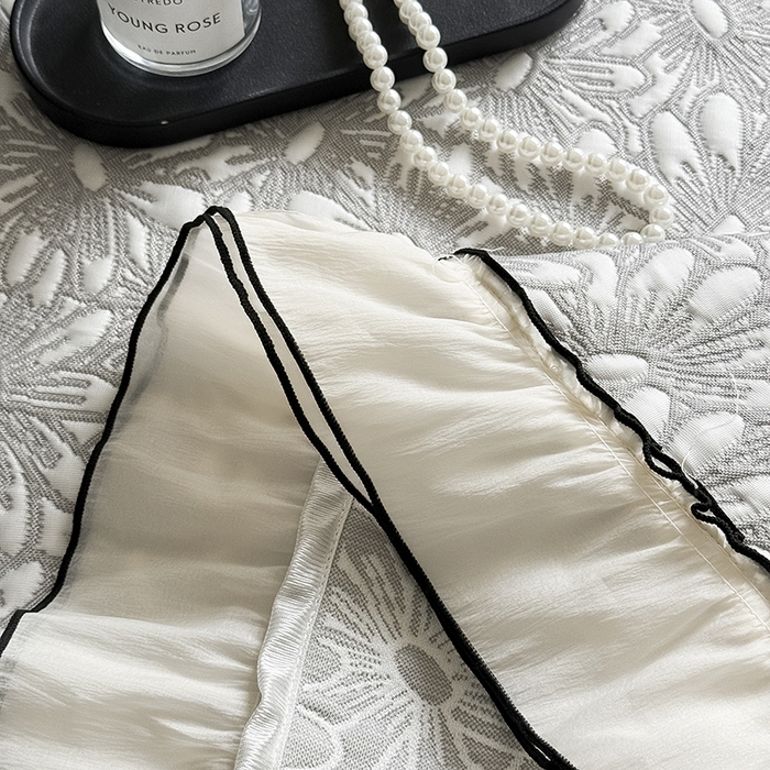 91家纺网 家纺一手货源 找家纺 卡罗兰 2026新款床盖凉席凉感豆豆凉席花边床盖冰豆豆凉席单件三件套-繁花系列 繁花-浅灰