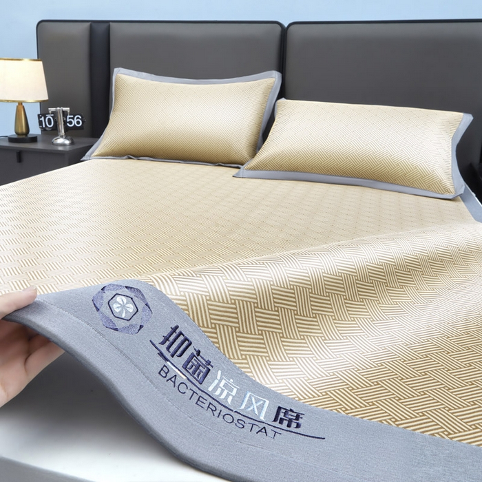 91家纺网 家纺一手货源 找家纺 可恩欣 2026新款冰感凉风席 床席-凉风金