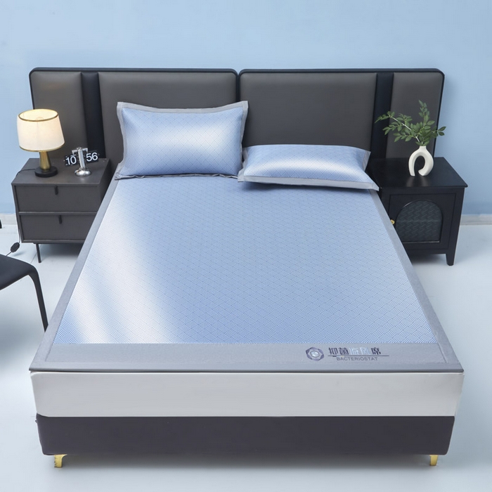 91家纺网 家纺一手货源 找家纺 可恩欣 2026新款冰感凉风席 床席-凉风蓝