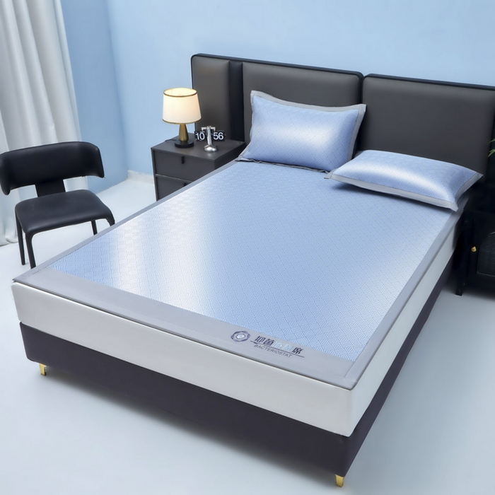 91家纺网 家纺一手货源 找家纺 可恩欣 2026新款冰感凉风席 床席-凉风蓝