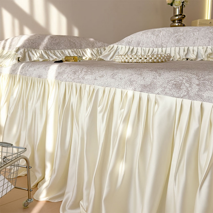 91家纺网 家纺一手货源 找家纺 （总）莱家富 2026新款A类母婴级法式浪漫冰豆豆凉席夏天冰丝席凉感值0.21可机洗家用软席床