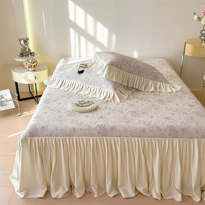 91家纺网 家纺一手货源 找家纺 （总）莱家富 2026新款A类母婴级法式浪漫冰豆豆凉席夏天冰丝席凉感值0.21可机洗家用软席床