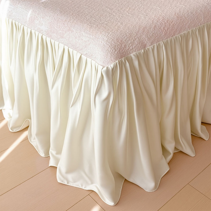 91家纺网 家纺一手货源 找家纺 莱家富 2026新款A类母婴级法式浪漫冰豆豆凉席夏天冰丝席凉感值0.21可机洗家用软席床 花园蜜桃粉