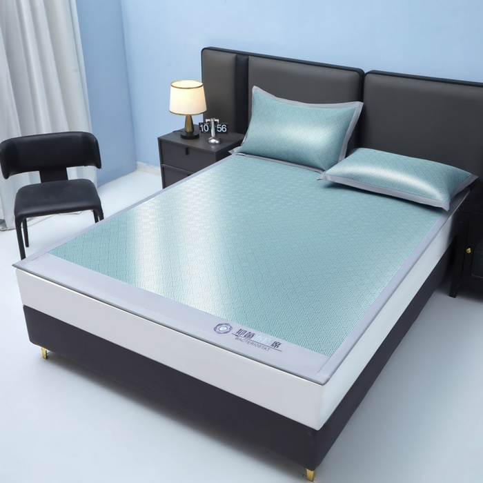 91家纺网 家纺一手货源 找家纺 可恩欣 2026新款冰感凉风席 床席-凉风绿