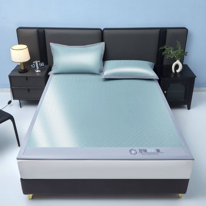 91家纺网 家纺一手货源 找家纺 可恩欣 2026新款冰感凉风席 床席-凉风绿