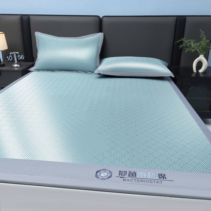 91家纺网 家纺一手货源 找家纺 可恩欣 2026新款冰感凉风席 床席-凉风绿