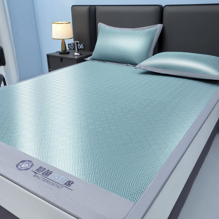 91家纺网 家纺一手货源 找家纺 可恩欣 2026新款冰感凉风席 床席-凉风绿