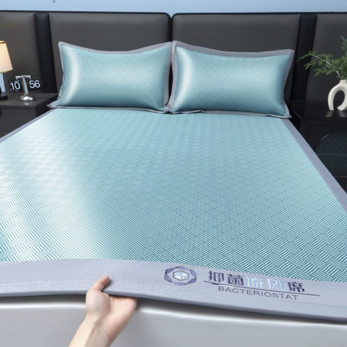 91家纺网 家纺一手货源 找家纺 可恩欣 2026新款冰感凉风席 床席-凉风绿