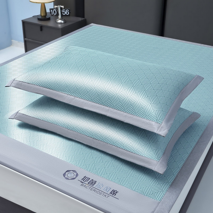 91家纺网 家纺一手货源 找家纺 可恩欣 2026新款冰感凉风席 床席-凉风绿