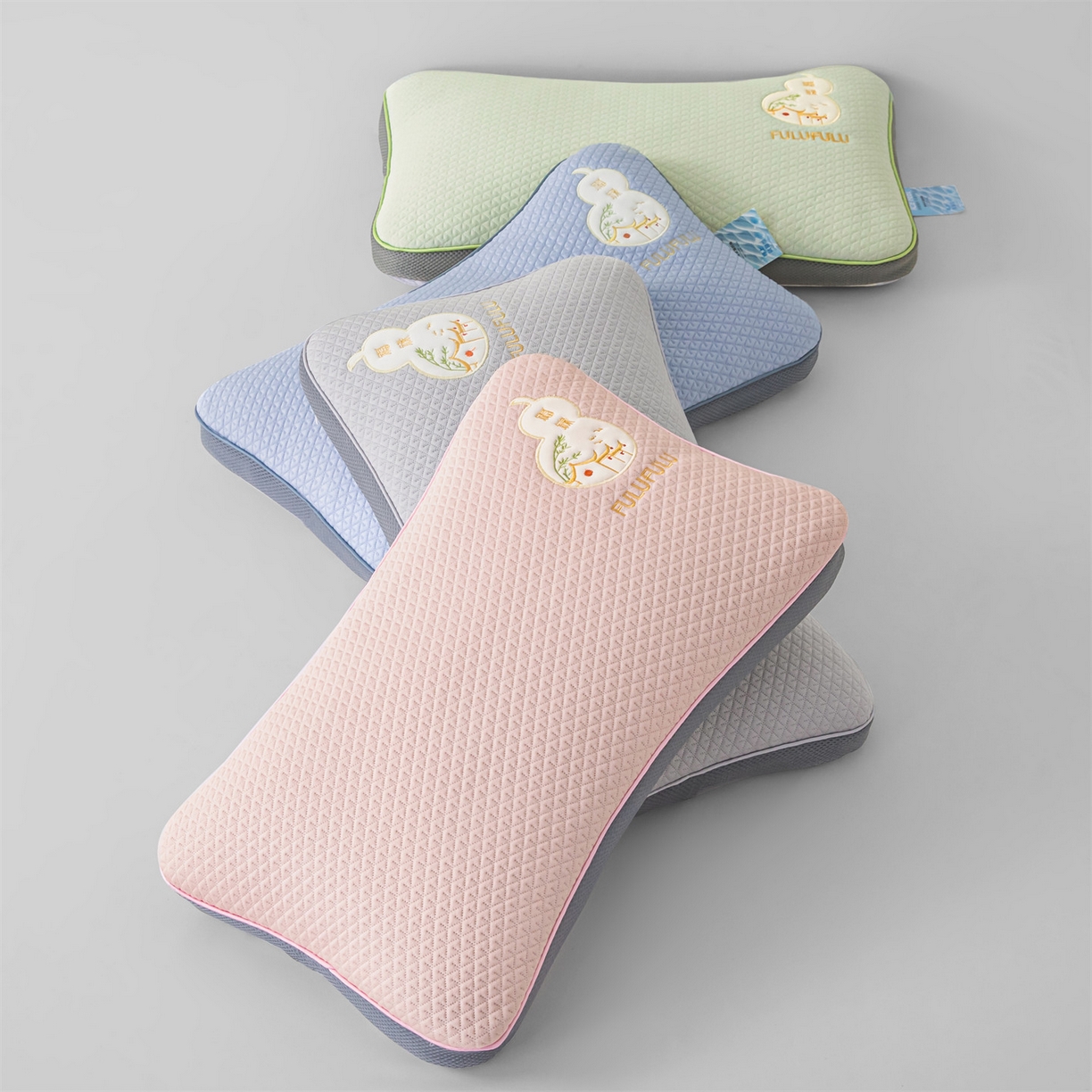 91家纺网 家纺一手货源 找家纺 麦肯锡 2026新款菱形福禄立体荞麦枕枕头枕芯 组合图仅供展示不可下单