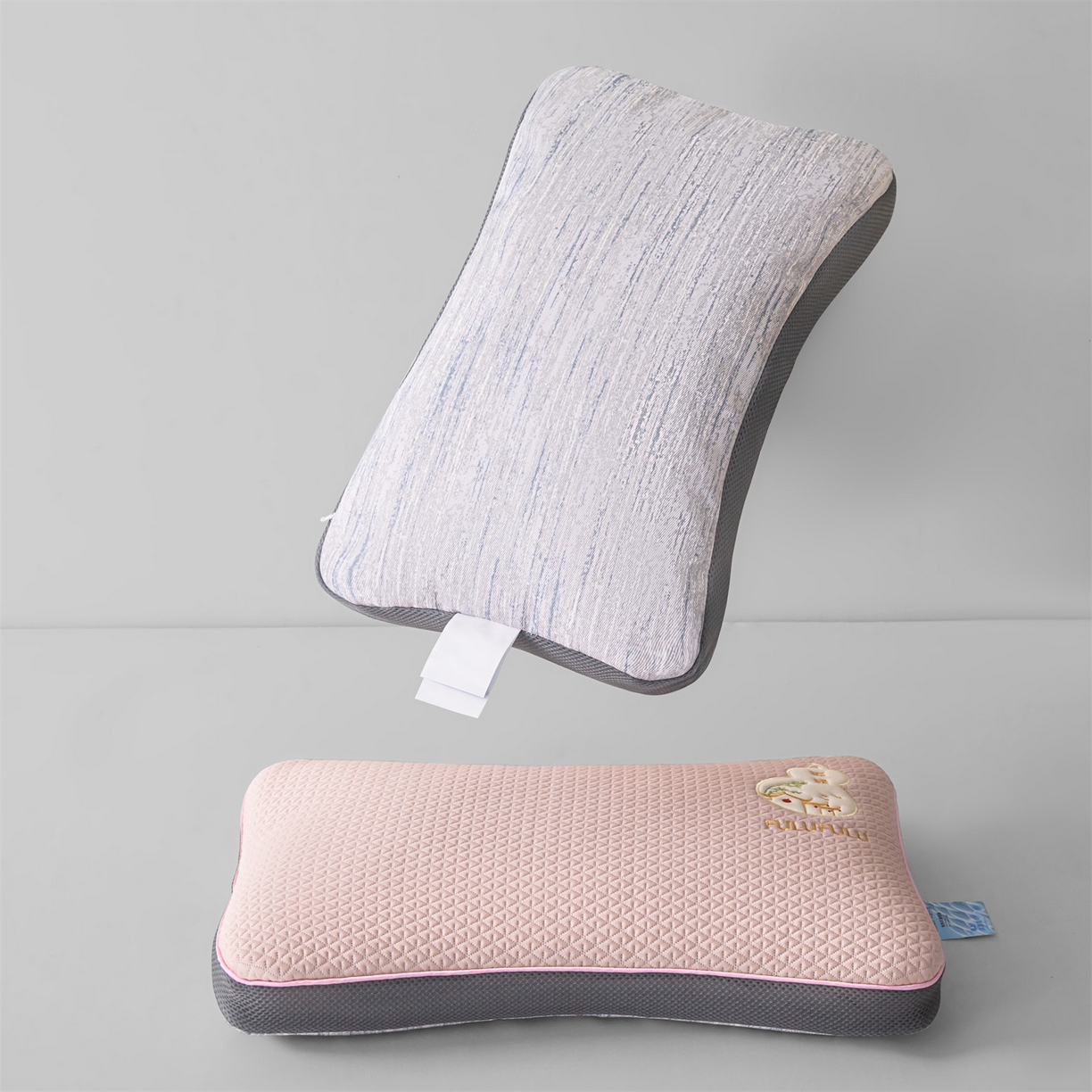 91家纺网 家纺一手货源 找家纺 麦肯锡 2026新款菱形福禄立体荞麦枕枕头枕芯 粉色