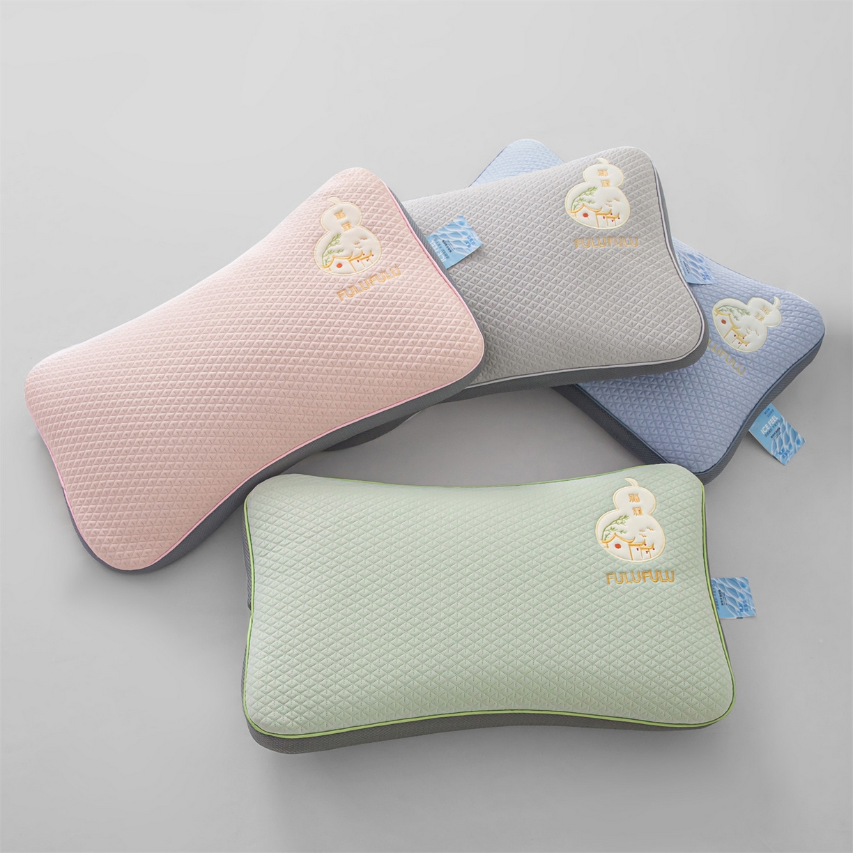 91家纺网 家纺一手货源 找家纺 麦肯锡 2026新款菱形福禄立体荞麦枕枕头枕芯 组合图仅供展示不可下单